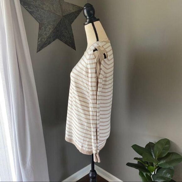 Skies Are Blue Pullover Sweater Cream Sz Small - Picture 7 of 8